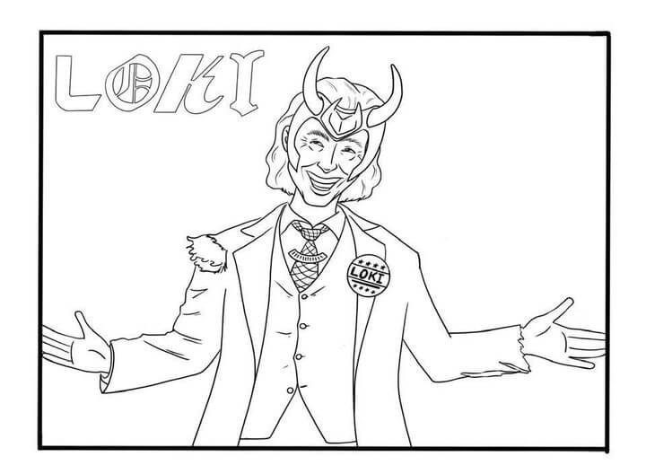 Loki Drôle coloring page