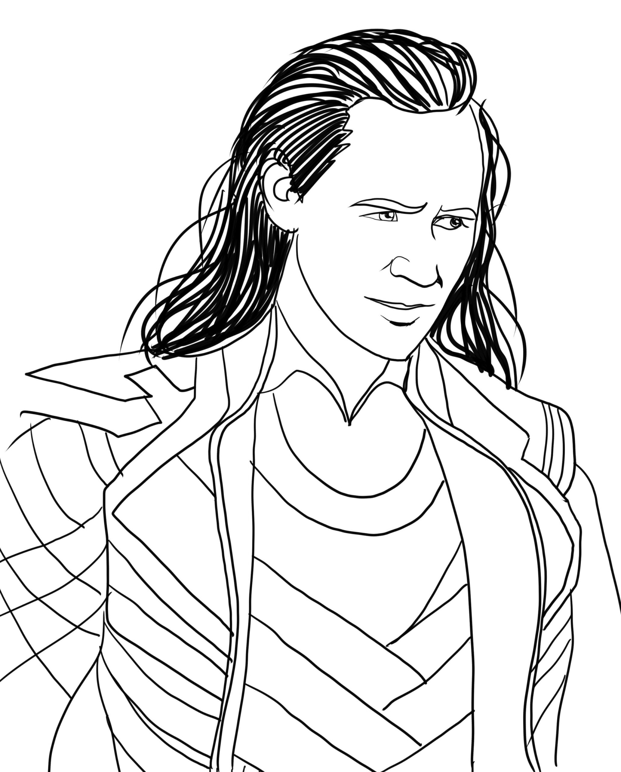 Coloriage Loki Marvel