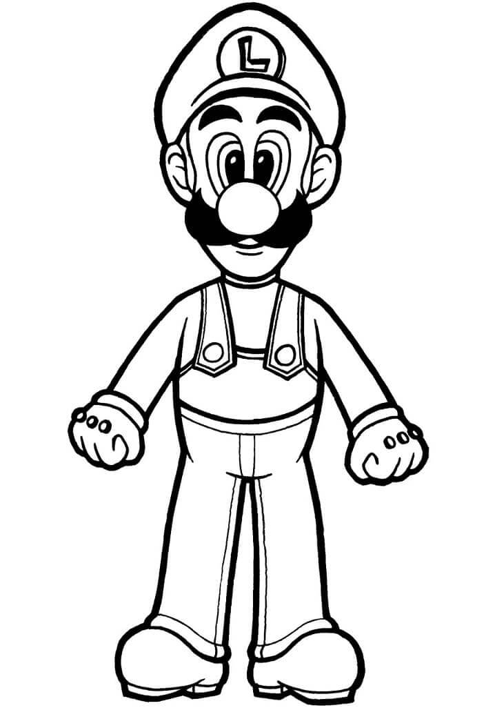 Luigi coloring page