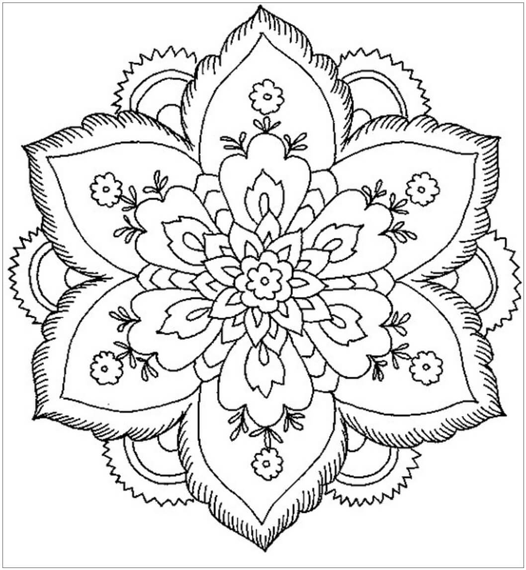 Mandala Fleur coloring page
