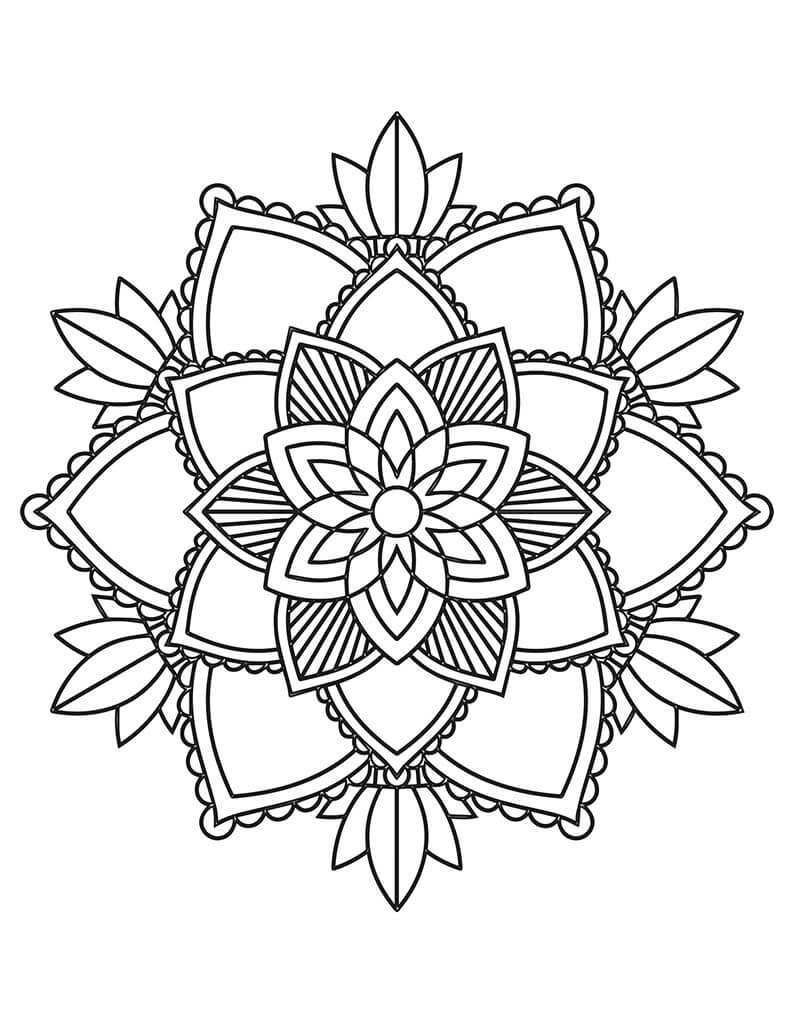 Mandala à Imprimer Gratuit Coloriage Mandala Fleur - télécharger et imprimer gratuit sur  ColoriageEnfant.Com