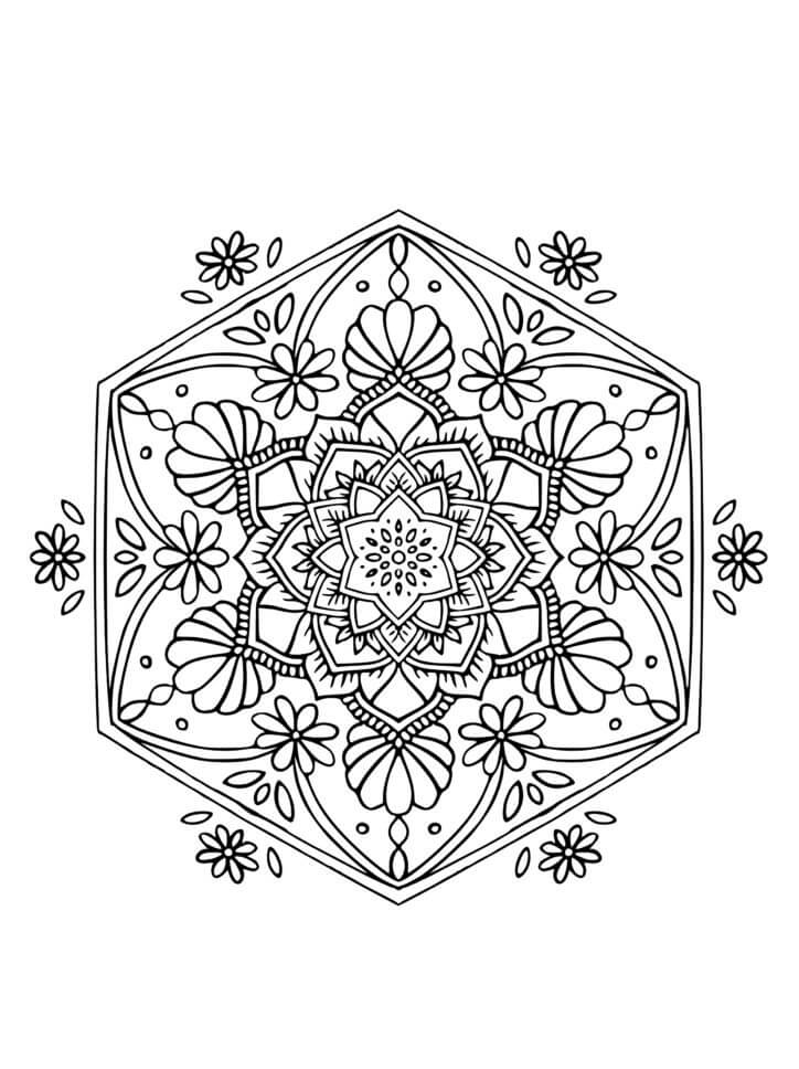 Mandala Fleur coloring page