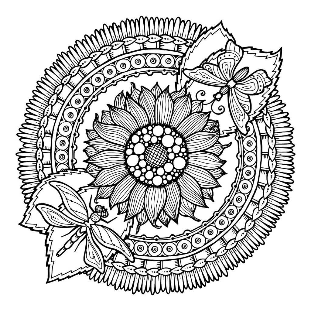 Mandala Fleur Fantastique coloring page