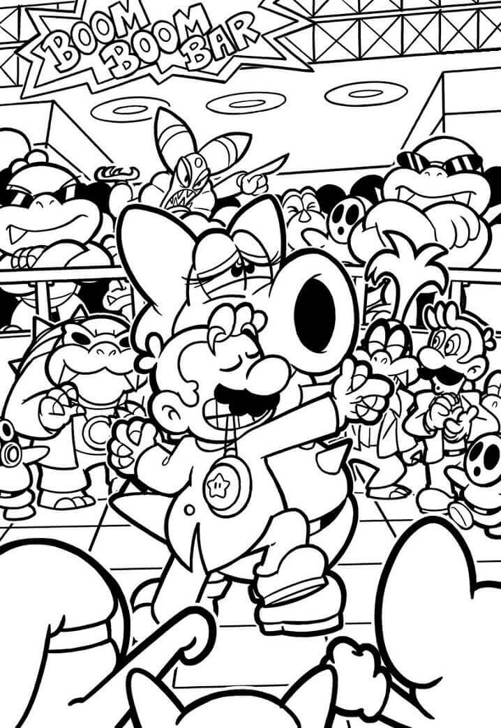 Mario Danse coloring page
