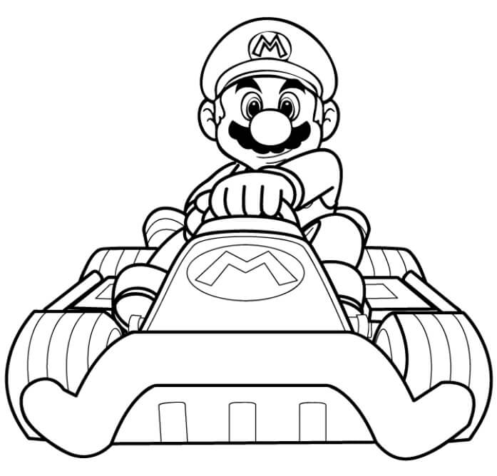 Mario Kart coloring page