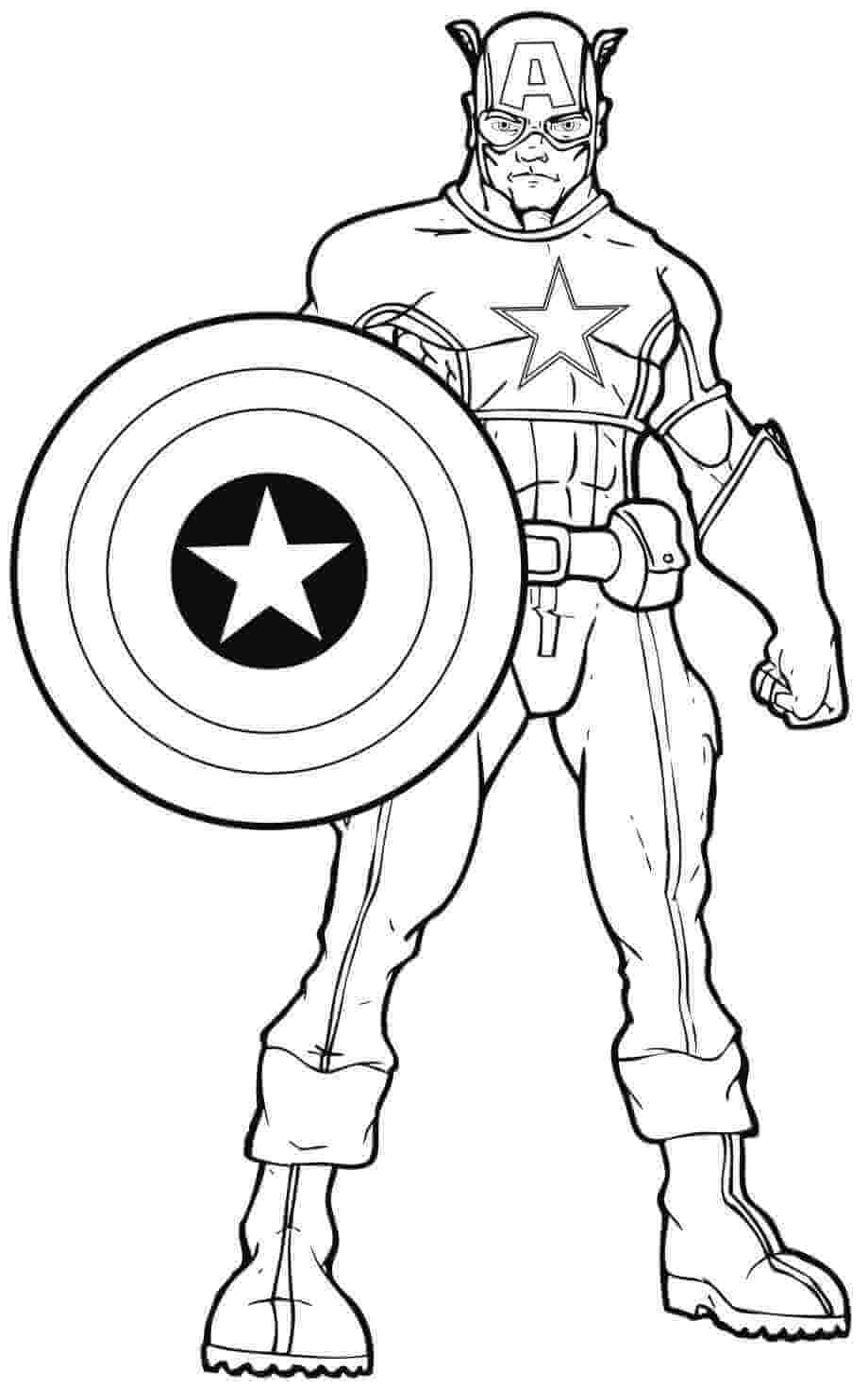 Coloriage Marvel Captain America