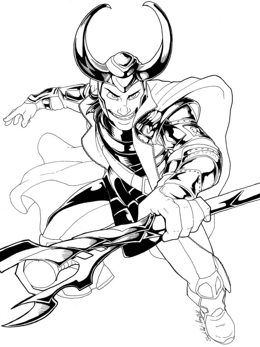 Coloriage Marvel Loki