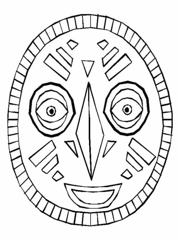 Masque Africain coloring page