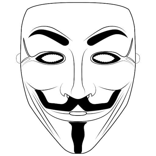 Masque Anonymous coloring page