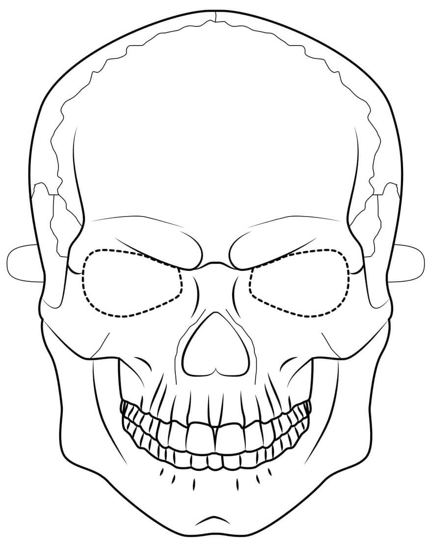 Coloriage Masque Crâne