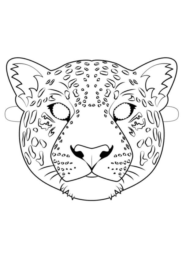 Masque de Jaguar coloring page