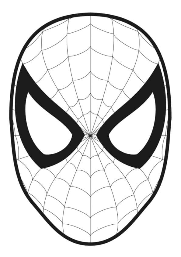 Masque de Spiderman coloring page