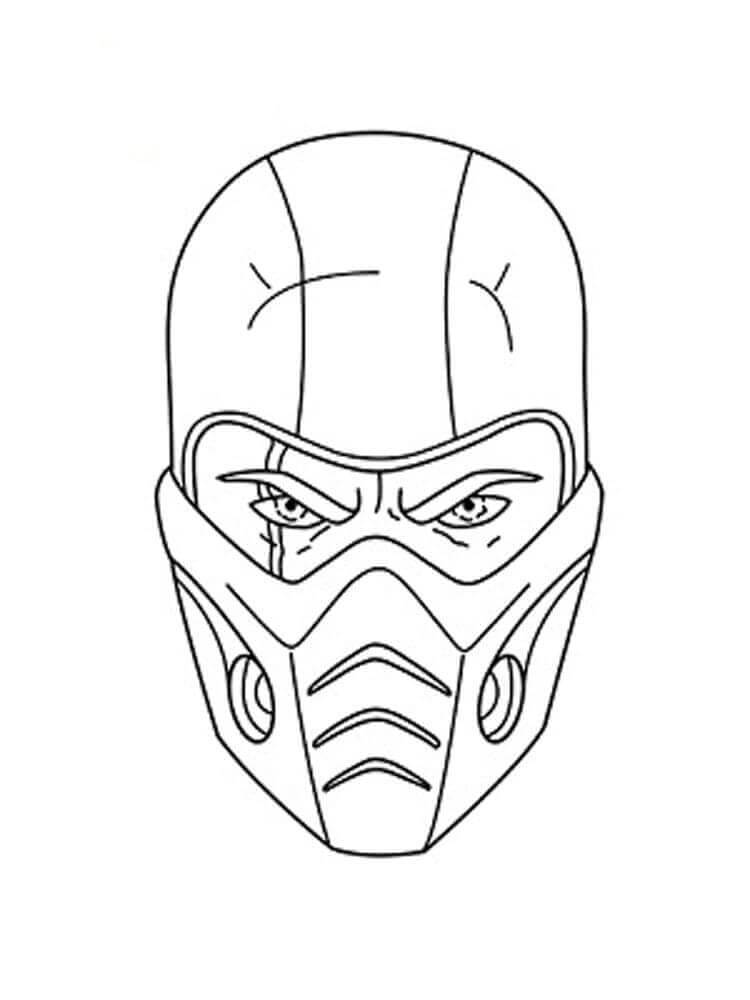 Masque de Sub-Zero coloring page