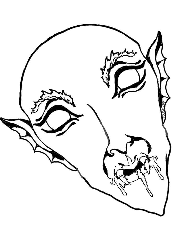 Masque de Vampire coloring page