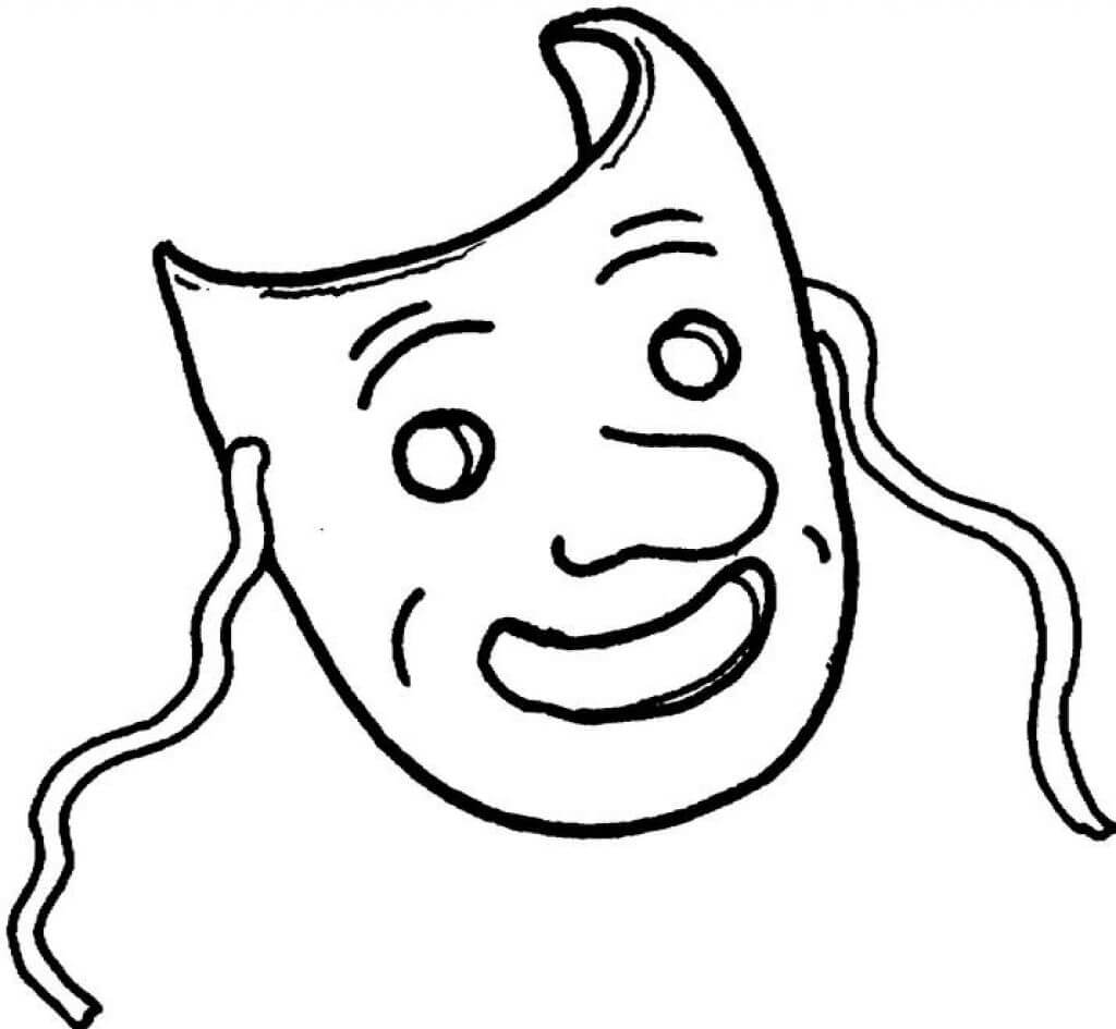 Masque Souriant coloring page