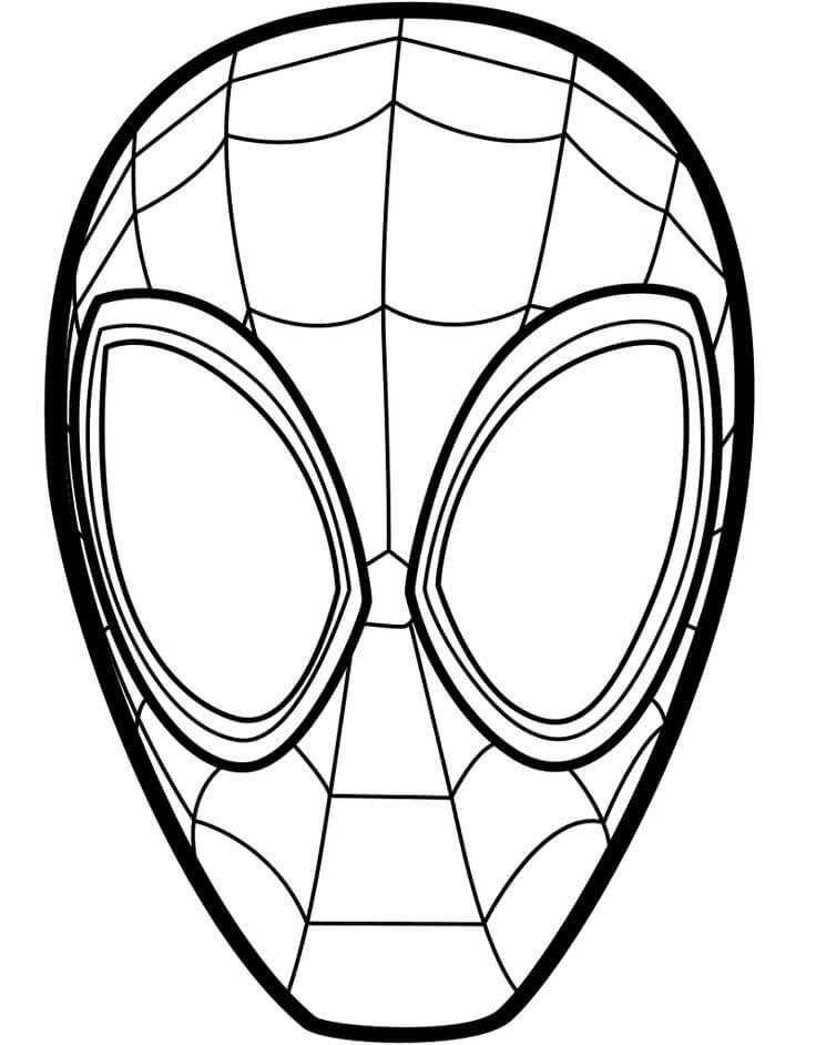 Coloriage Masque Spiderman