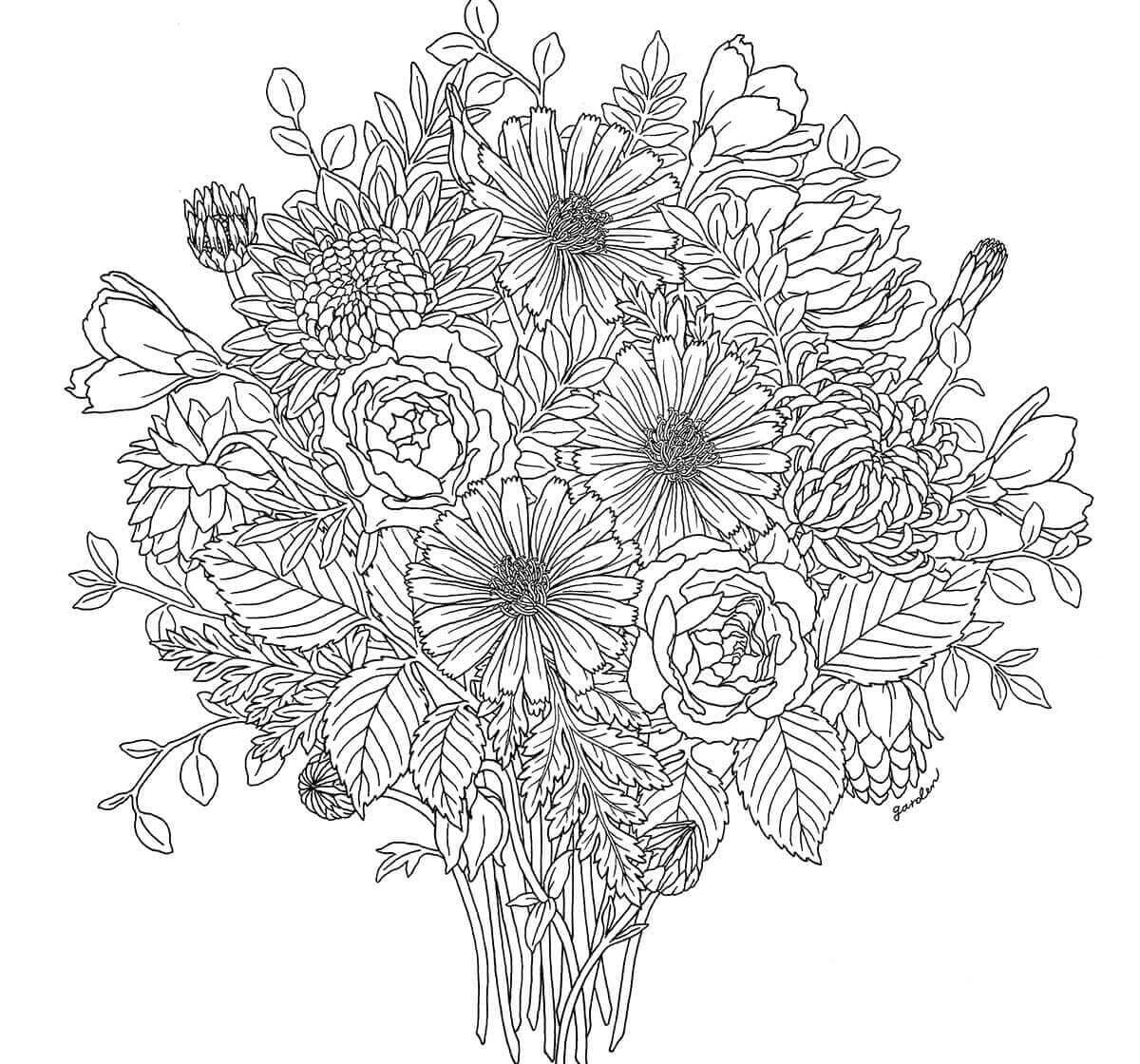 Merveilleux Mandala de Fleurs coloring page