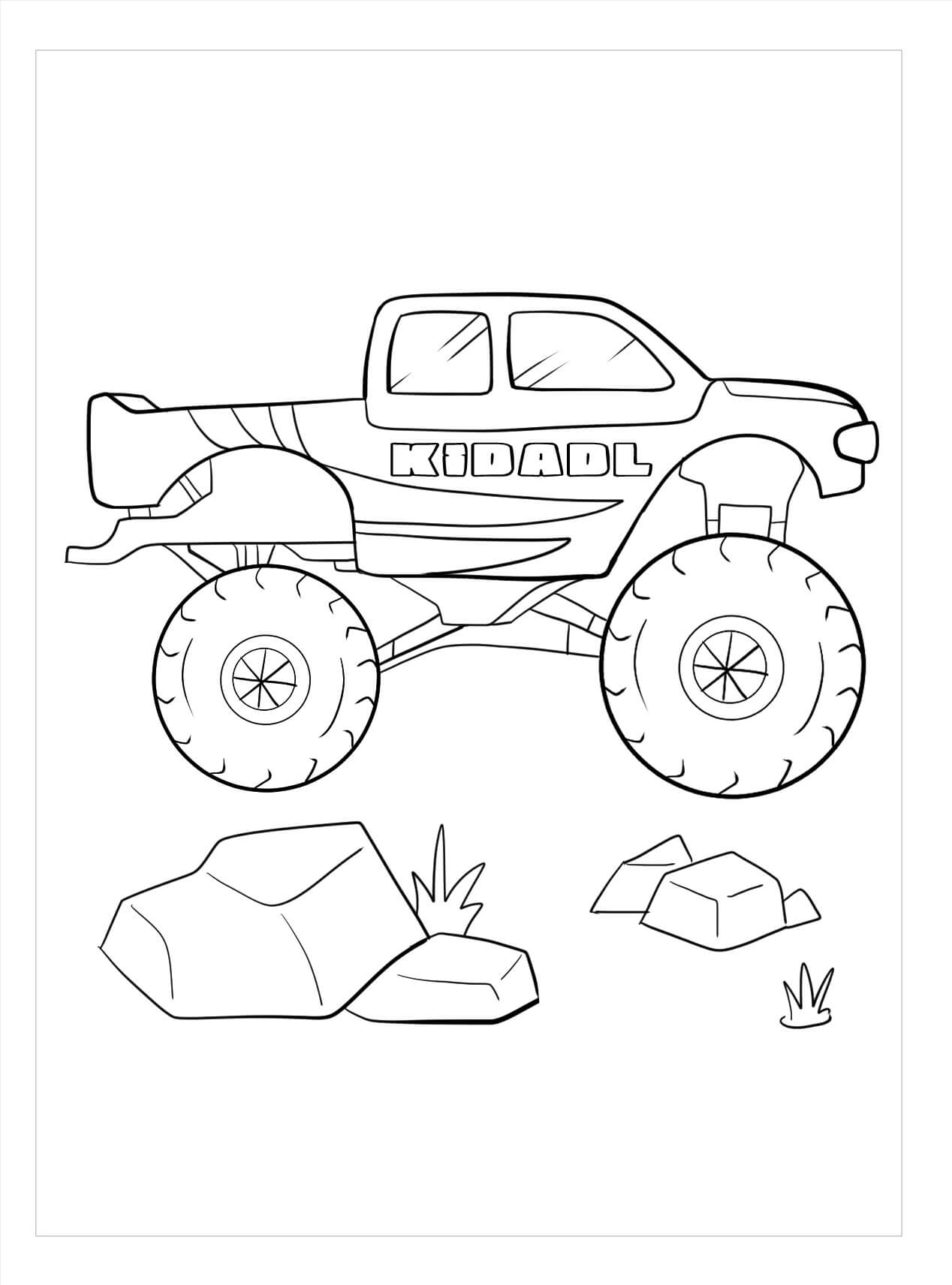 Coloriage Monster Truck Incroyable