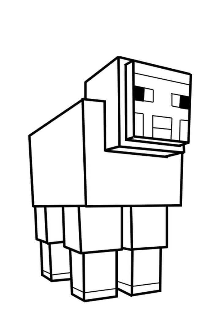 Mouton Minecraft coloring page