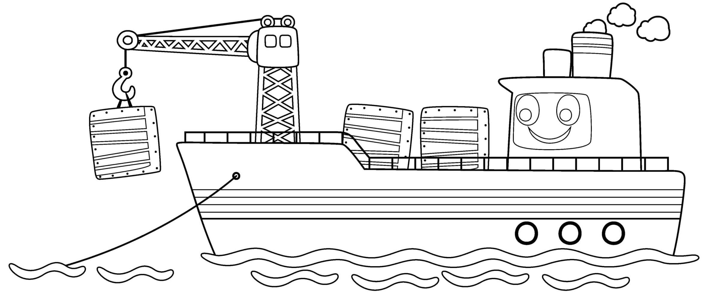 Navire coloring page