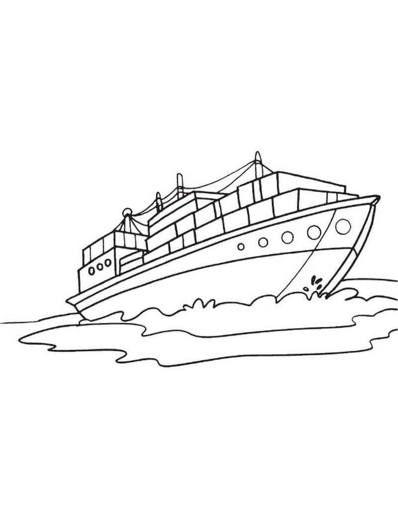 Navire coloring page