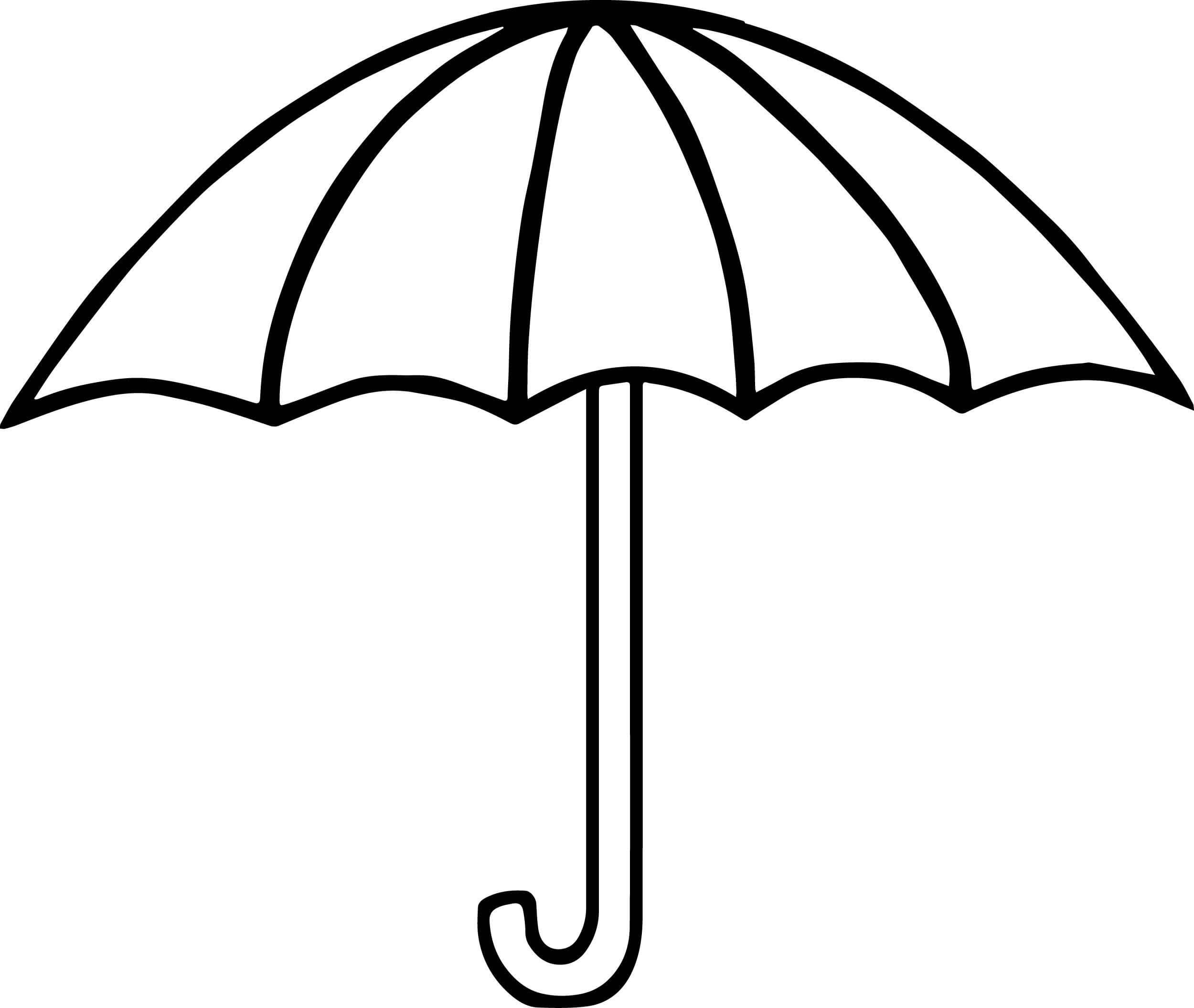 Coloriage Parapluie Gratuit pour Les Enfants