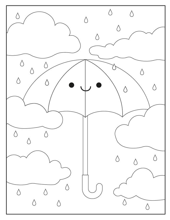 Parapluie Mignon coloring page