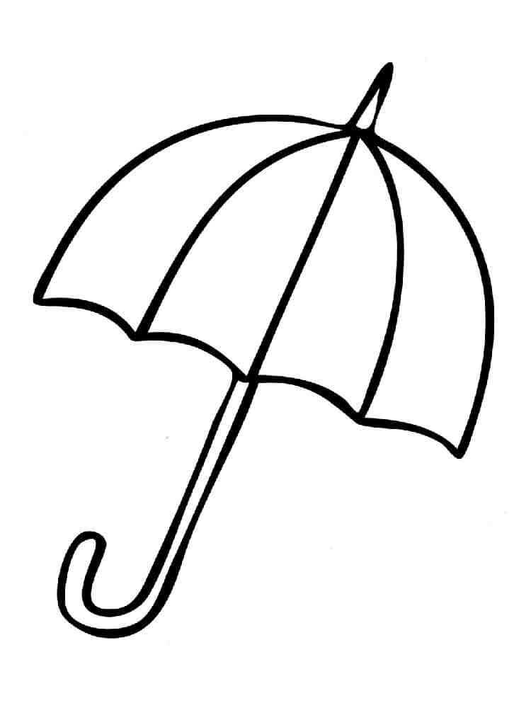 Coloriage Parapluie Ouvert
