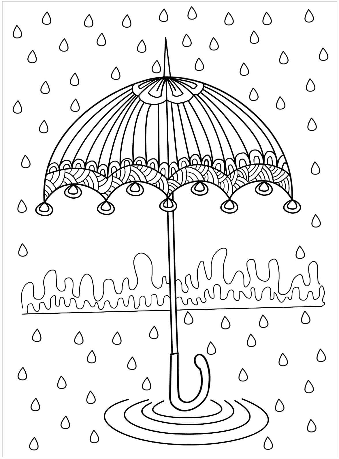 Coloriage Parapluie Pour Adultes