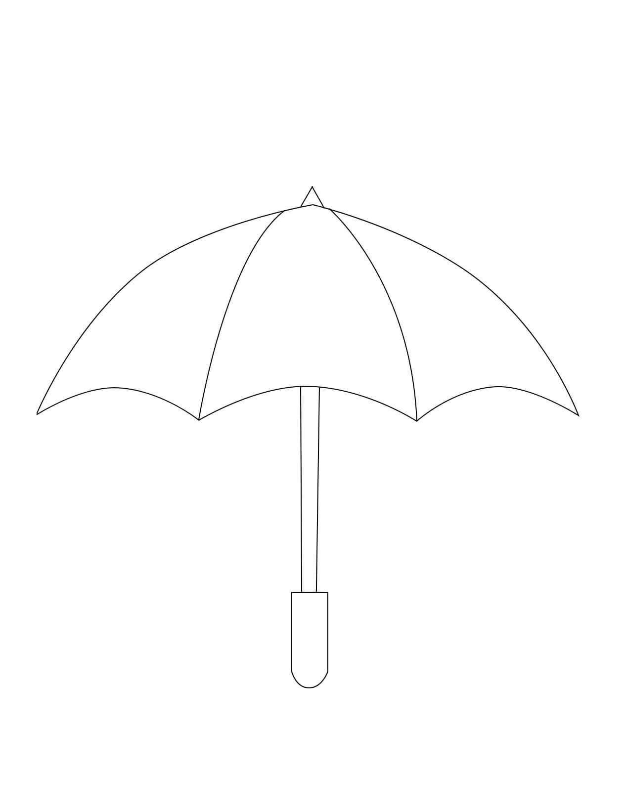 Parapluie Très Facile coloring page