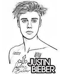 Parfait Justin Bieber coloring page