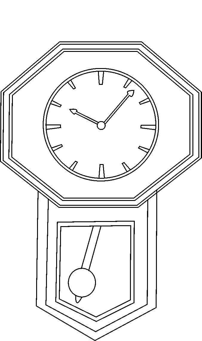 Pendule Horloge coloring page