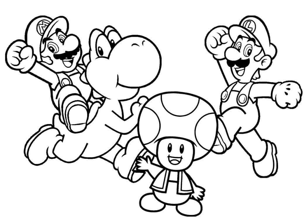 Coloriage Personnages de Super Mario