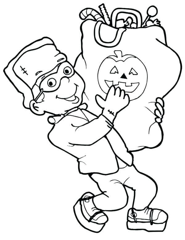 Petit Frankenstein coloring page