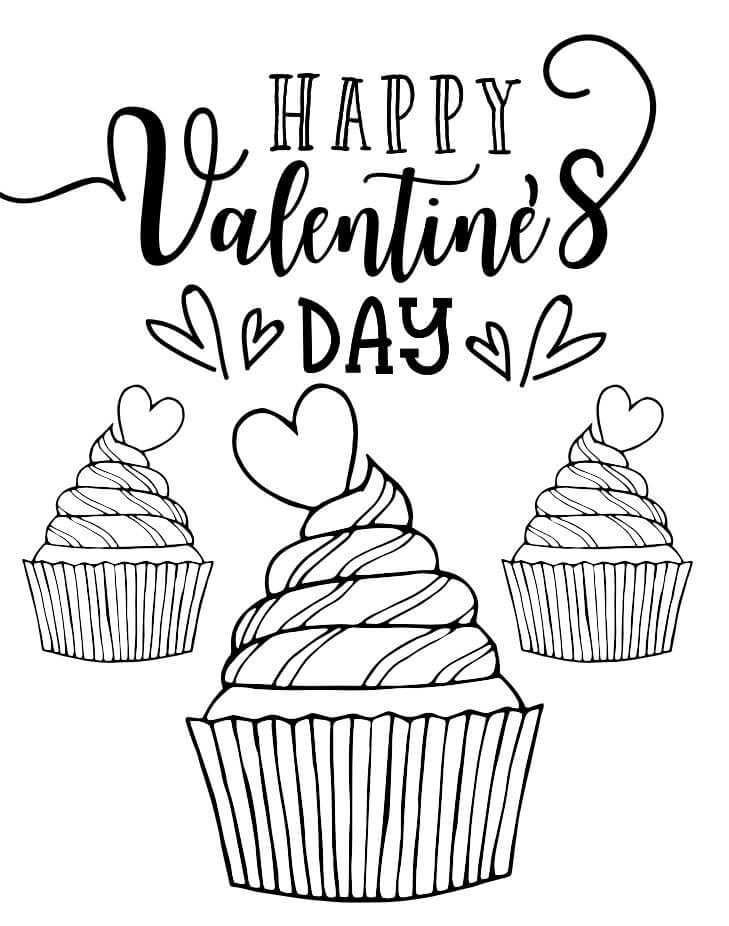 Petits Gâteaux de la Saint-Valentin coloring page