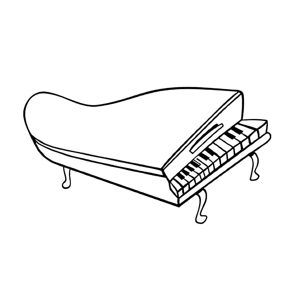 Piano Drôle coloring page