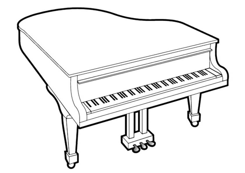 Coloriage Piano
