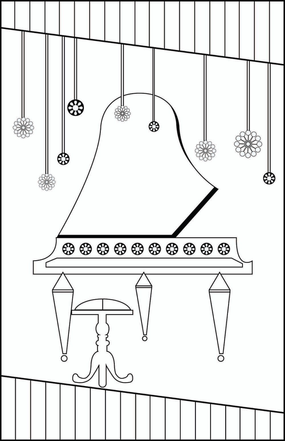 Piano Incroyable coloring page