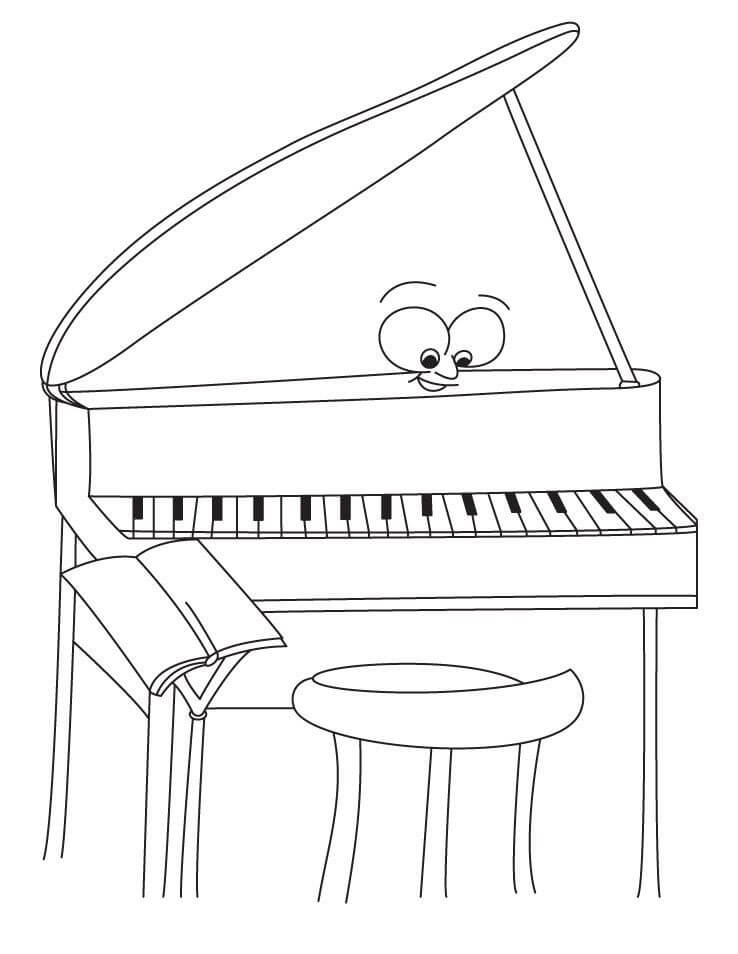 Coloriage Piano Pour Les Enfants