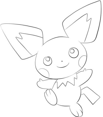 Pichu Pokemon coloring page