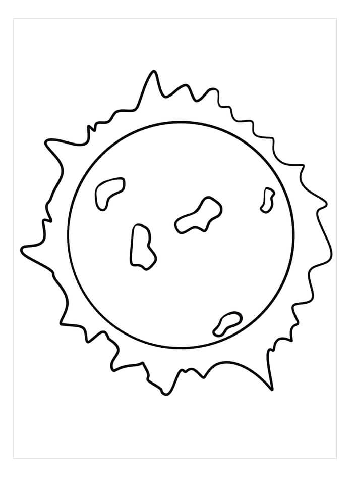 Planète Soleil coloring page