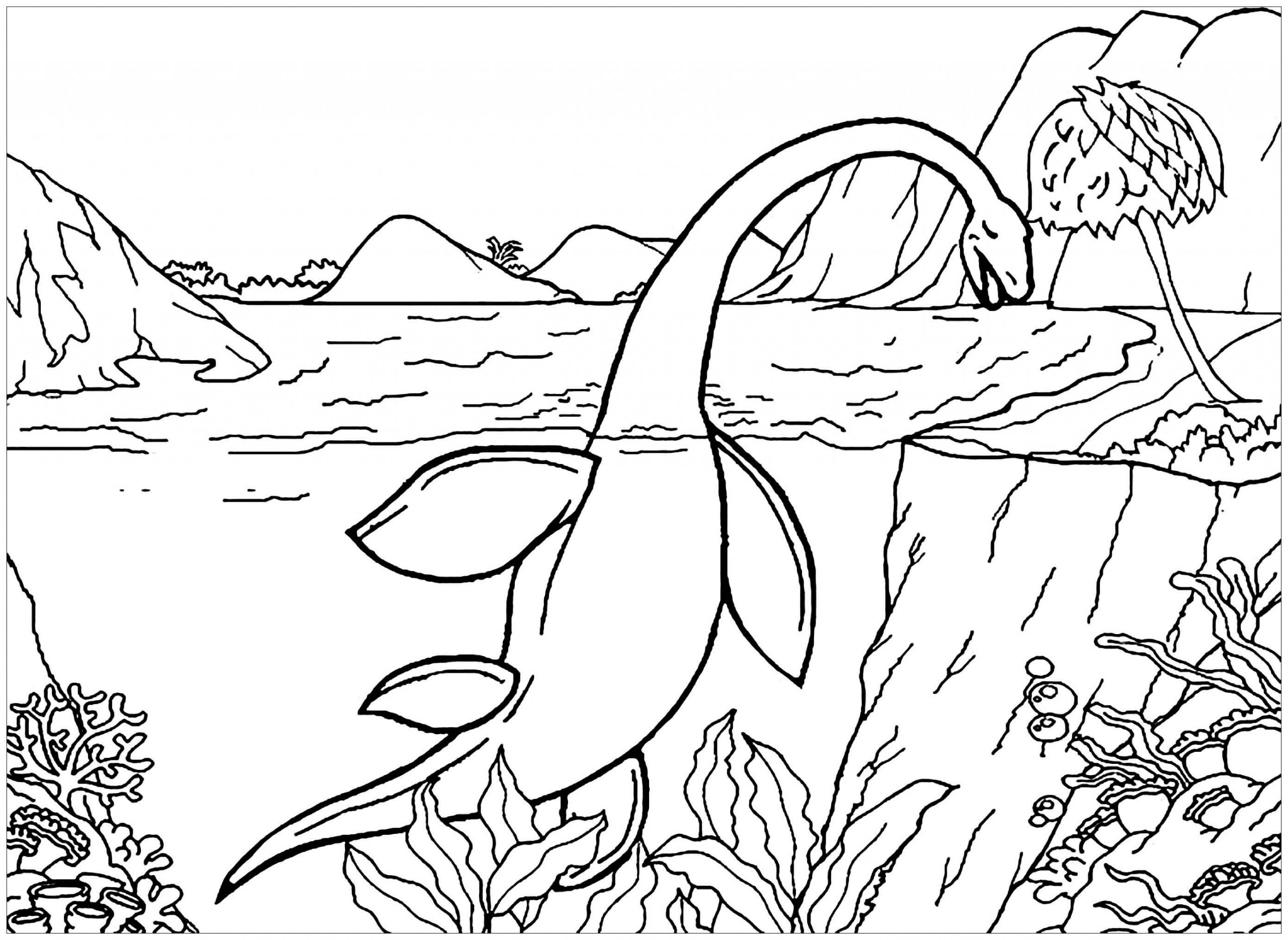 Plésiosaure coloring page