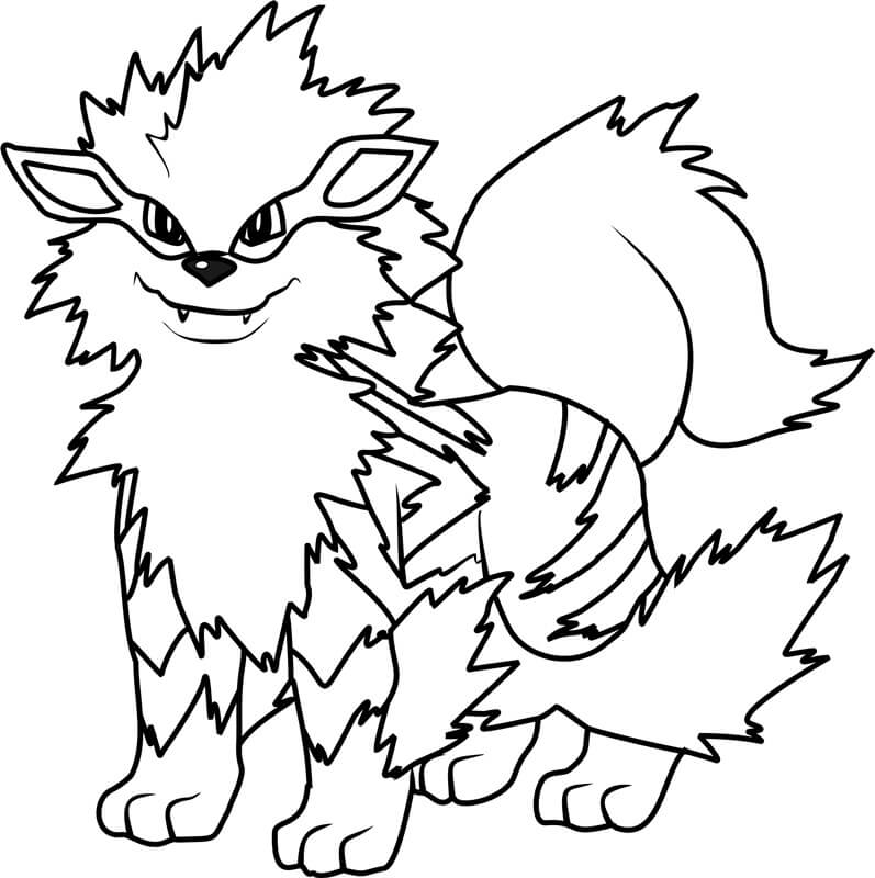 Pokemon Arcanin coloring page