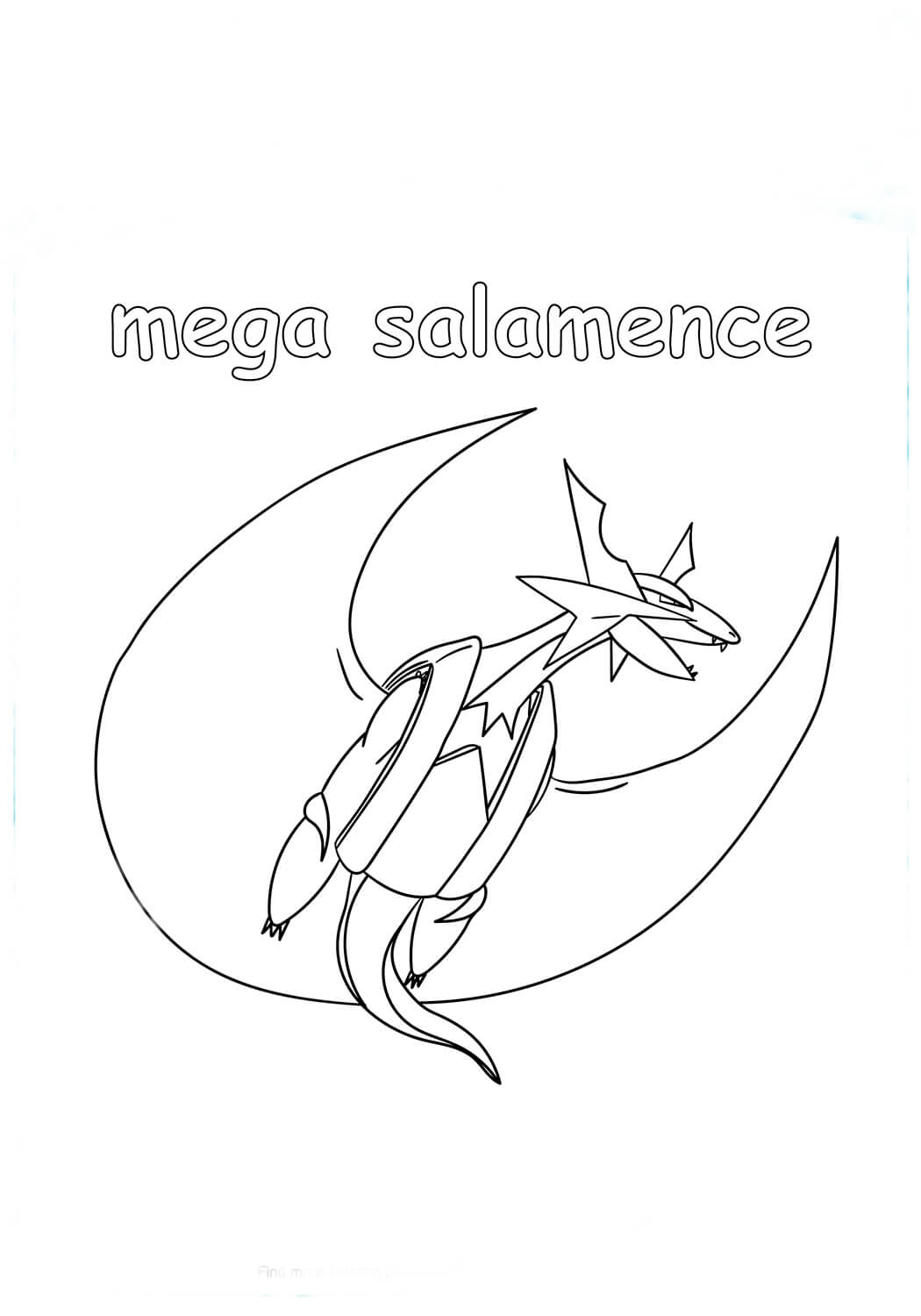 Pokemon Méga-Drattak coloring page