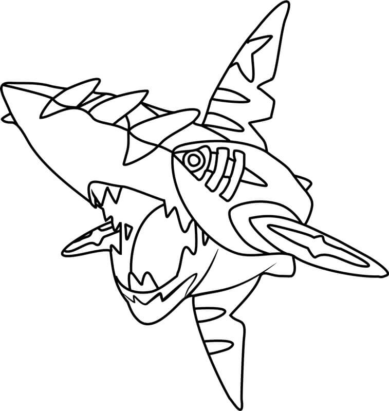 Pokemon Méga-Sharpedo coloring page