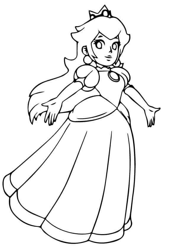 Princesse Peach Mignonne coloring page