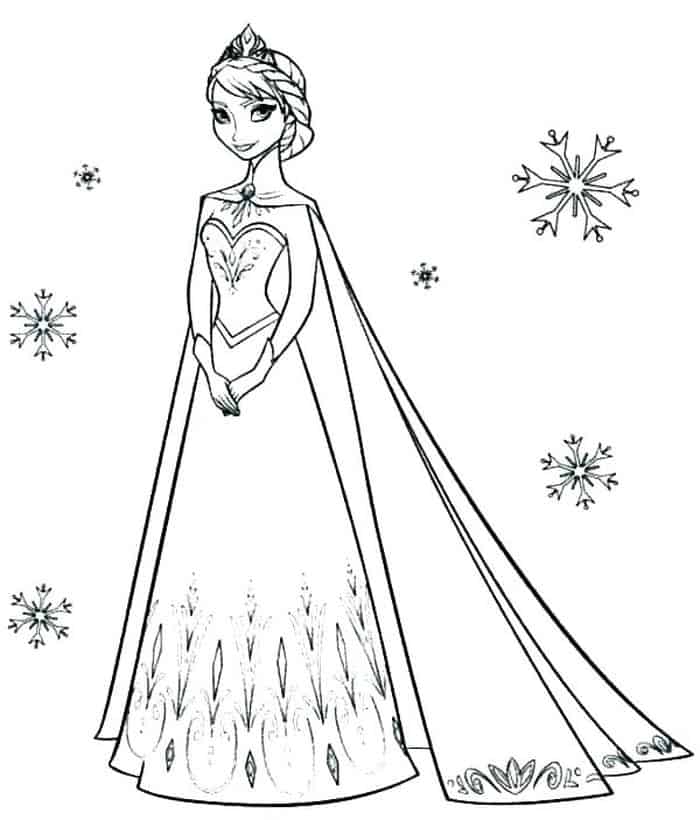 Coloriage Reine Elsa