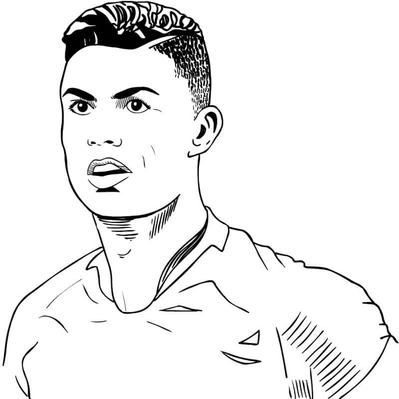 Ronaldo coloring page