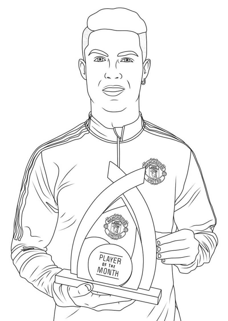 Ronaldo Souriant coloring page