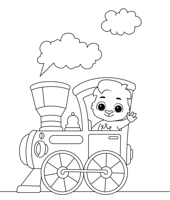 Ruby dans le Train coloring page